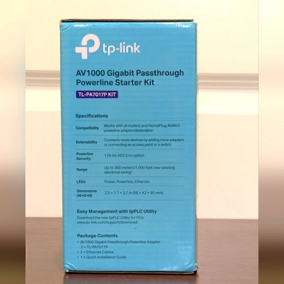 NWOT TP-Link AV1000 Passthrough Powerline Starter Kit - Picture 2 of 7